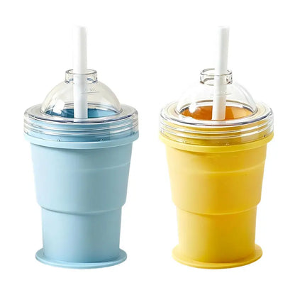 🧊2-in-1 Collapsible Silicone Cup Ice Ball Maker Portable Foldable Whiskey Ice Mold