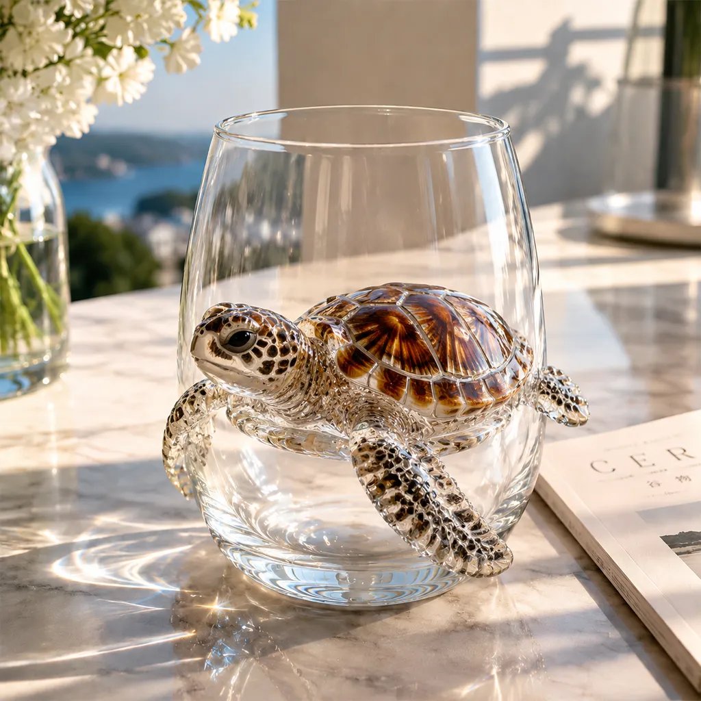 🔥Last Day 49% OFF🌊Handcrafted Blue Ringed Octopus Art Glass Cup