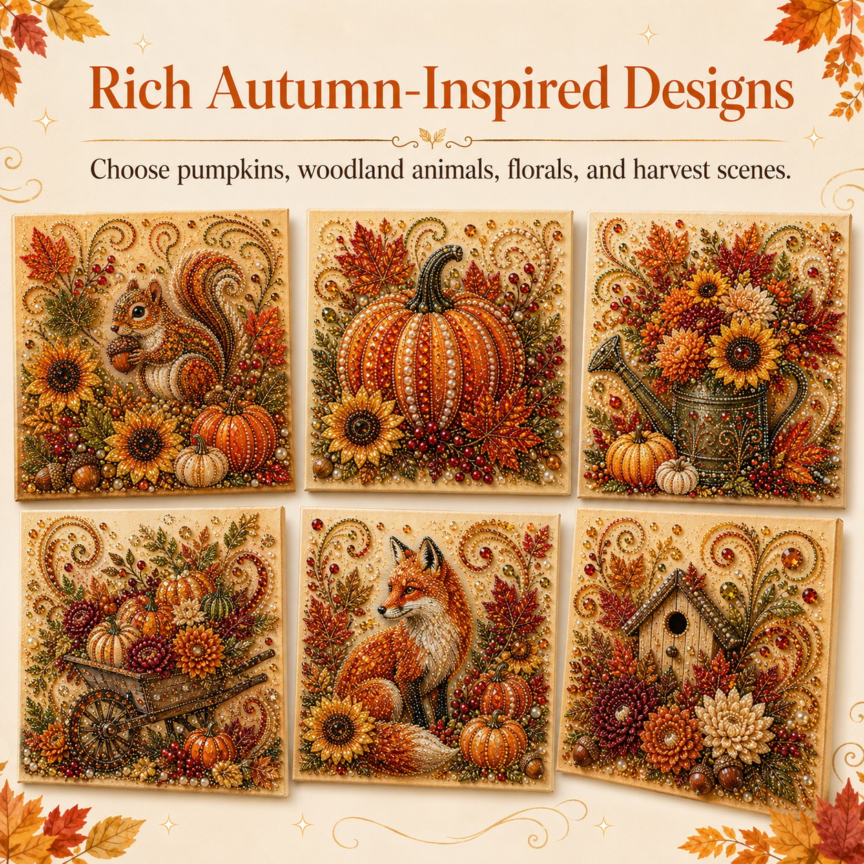 🔥Last Day 49% OFF 🍂✨DIY Fall Pearl Painting Kit – Create Sparkling Fall Masterpieces