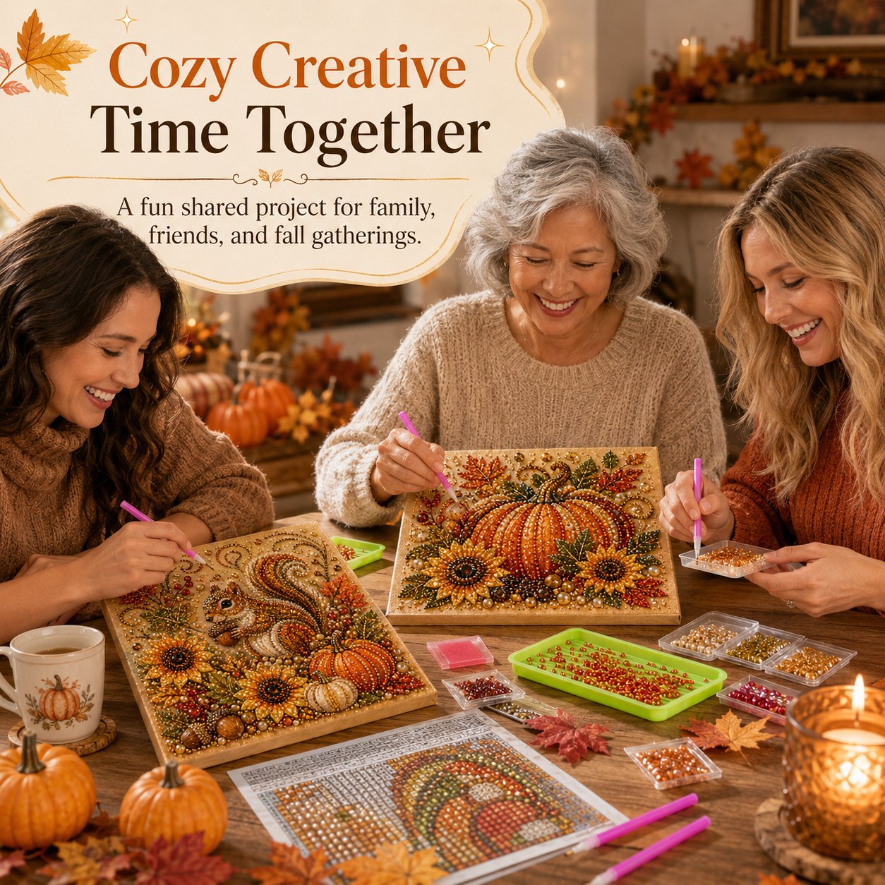 🔥Last Day 49% OFF 🍂✨DIY Fall Pearl Painting Kit – Create Sparkling Fall Masterpieces