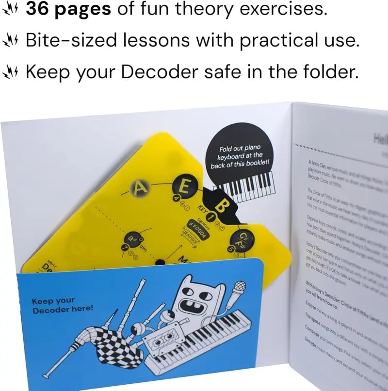 🔥LAST DAY 50% OFF🎵Circle of Fifths Decoder & 36-Page Workbook Set | Master Music Theory Faster