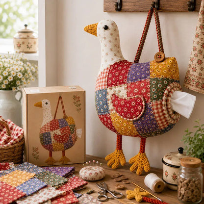 🧵DIY Vintage Patchwork Farm Animal Tissue Box Cover